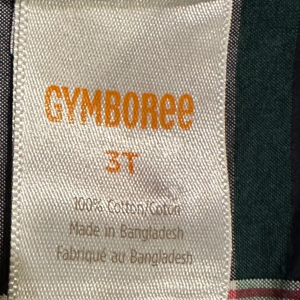Gymboree Boys Size 3T plaid long‎ sleeve shirt NWT